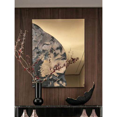 壁画3d现代客厅不锈钢立体装饰画玄关手绘正挂画奢对门轻挂画