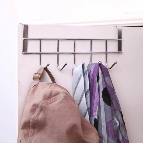 Stainless Steel Nail-Free Five-Hook Set, Cabinet Door Back-M