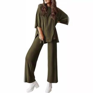 Plus Size Womens Casual Comfort Lounge Sets Short Sleeve