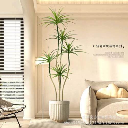 5.1千年仿真绿千年木假植物高端奢植室轻内装饰树落客厅大型盆栽