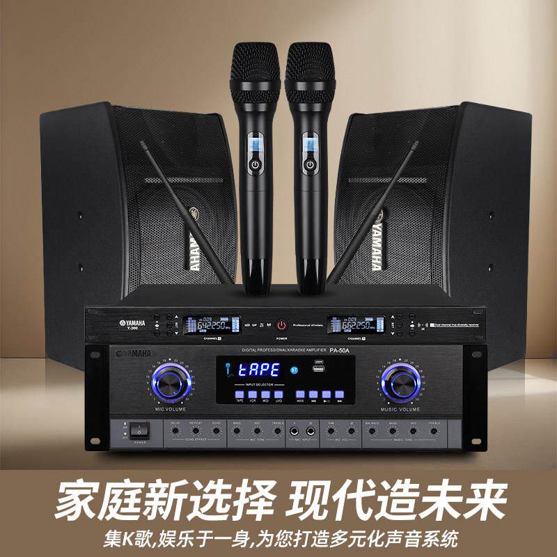 Yamaha/山叶专业家庭KTV音响套装十寸卡包音箱会议室防啸叫婚庆
