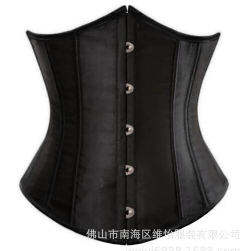 Women Lace Up Boned Jacquard Brocade Waist Training