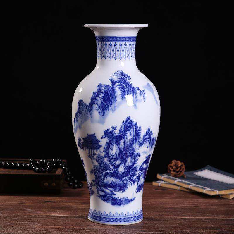 高档毛掸子收鸡纳瓶插鸡毛掸子的摆花瓶陶瓷器家居装饰品插花件干