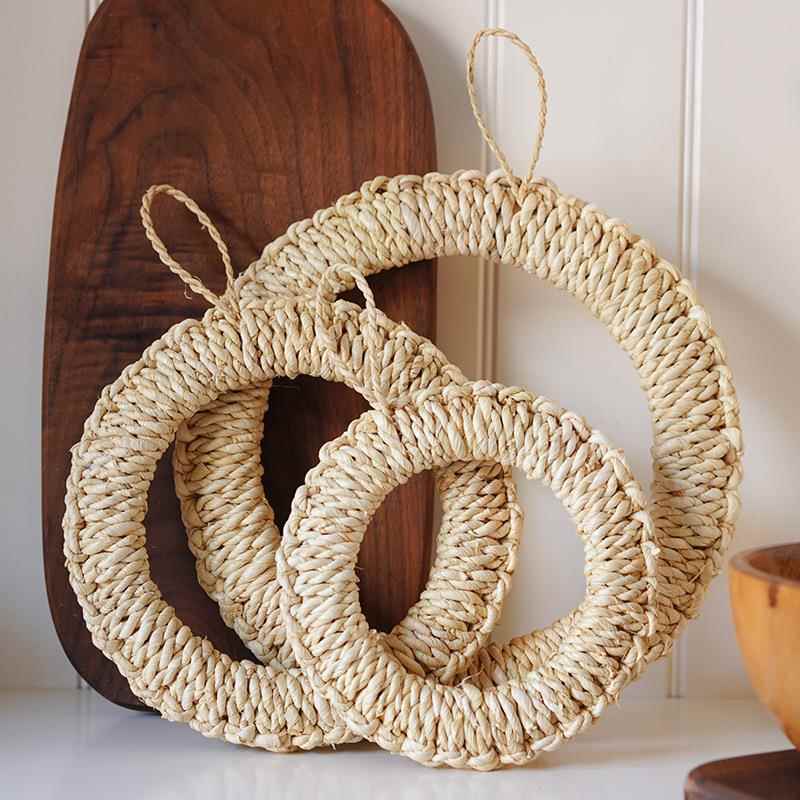 日式手工草编玉米皮锅垫大号厨房隔热餐垫防烫碗垫盘垫锅垫