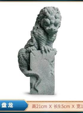 高档青砂创意国潮麒麟摆件鱼缸造家景茶居中式宠石客厅茶桌面招财