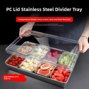 装冰粉配料盒摆摊专用的材料收纳打包工具盒子商用水果捞调料带盖