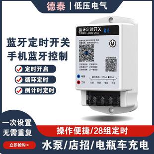蓝牙时控路灯店招广告牌门头灯抽水泵定时器电瓶车充电遥控开关