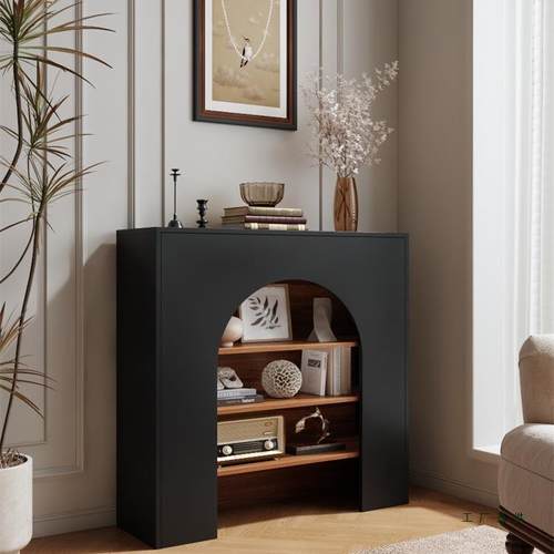 法式古仿真壁炉装饰柜厅中RKI古展风玄关置物柜走客廊过道复示储