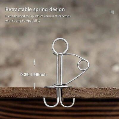 10 Pieces Spring Deck Pegs Stainless Steel Retractable