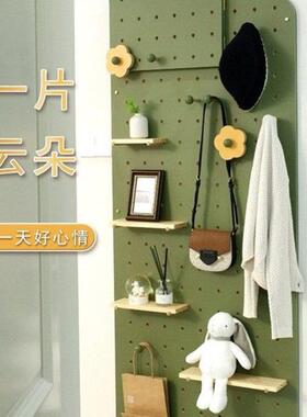 木实多层洞架洞板架置物LEB玄关木质墙壁书架隔板收纳挂板墙现代