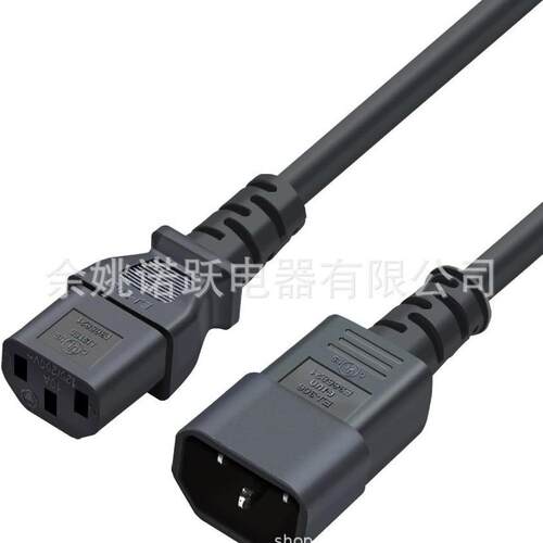 C14至C13PDU样式计算机电源延长线,1.8米/黑色