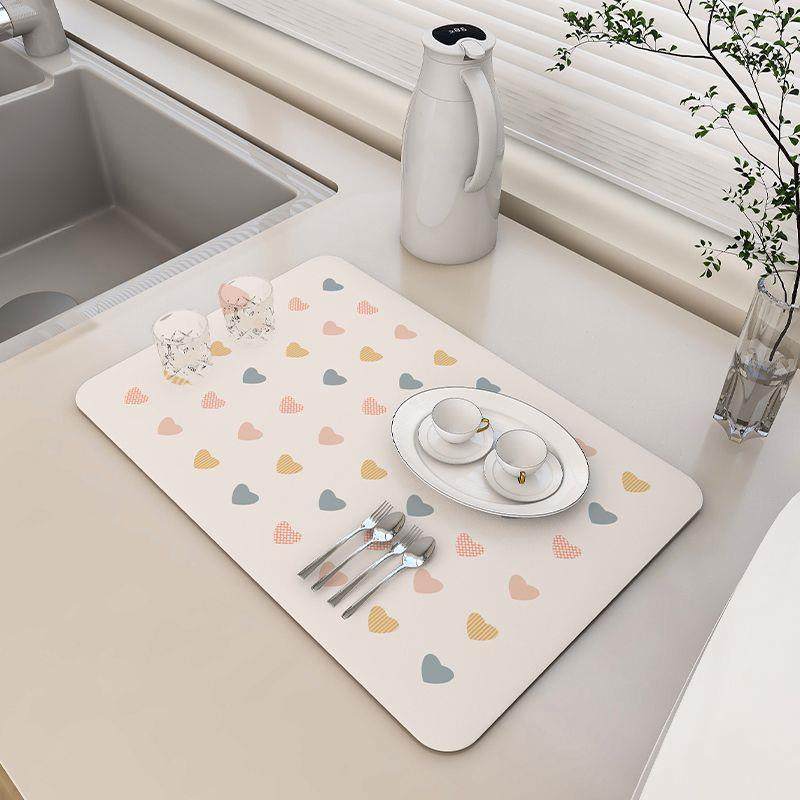 硅藻泥厨房沥水垫餐具碗盘餐垫控水垫吧台垫桌面茶杯垫台面吸水垫,居家布艺,餐垫,淘宝优惠券,粉丝福利购,淘宝优惠卷