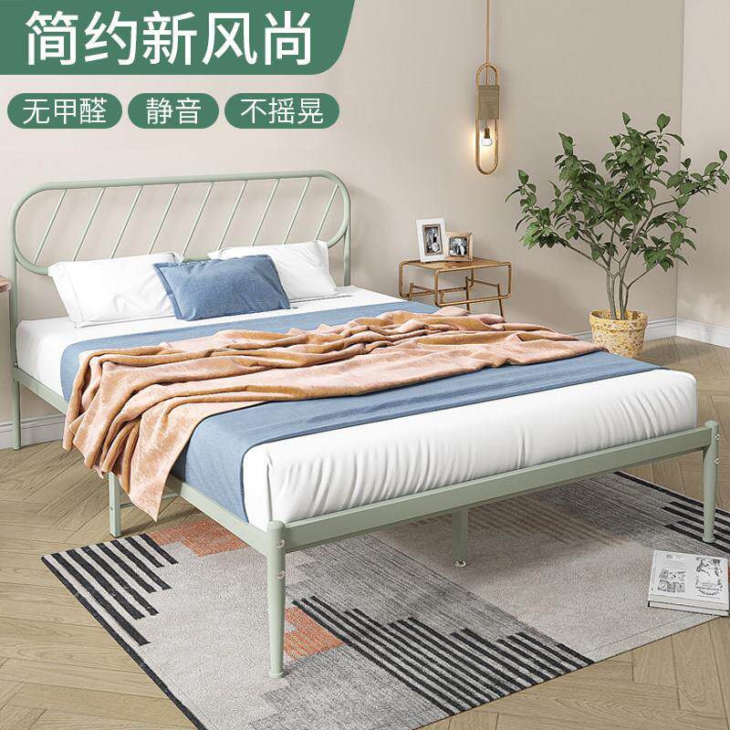 网红铁艺床双人床现代简约公主床儿童单人床出租房铁架床加厚加固