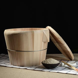 大木桶手提蒸饭甄木杉木酿酒食堂饭店饭桶大容量小号糯米饭桶蒸饭
