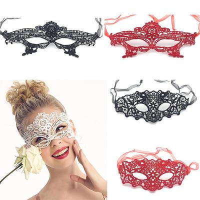 跨境定型女王蕾丝面具派对化妆舞会半脸情趣眼罩成人万圣节道具