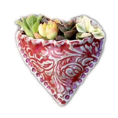 Creative Unique Heart Shaped Hanging Vase Resin Art Cute