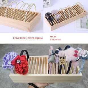 实木饰品架发箍架子桌面收纳架头箍展示架珍珠宝收纳盒托盘首饰架