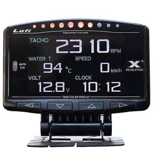 LUFI汽车多功能OBD仪表 空燃比转速油温表排温油压水温涡轮压力表