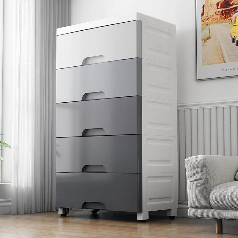 超彭48-58宽 抽屉式收纳柜子渐变色收纳柜儿童家用塑料衣柜组装柜