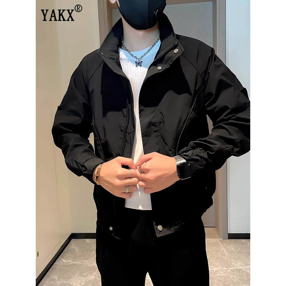 男士外套春秋冬季2025新款爆款休闲黑色立领潮牌工装夹克棉服男款