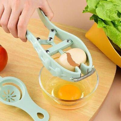 2Pcs Egg Opener Manual Stainless Steel Yolk Egg White