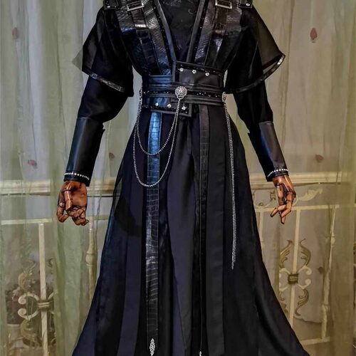 墨燃cos服古装服装男侠客服装男黑色套装劲装黑色古风汉服cosplay