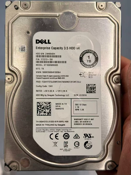 Dell 0GWD7D 1TB 7.2K SAS 3.5-inch HDD