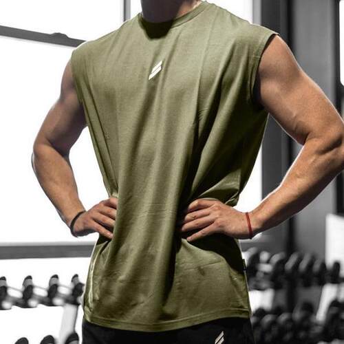 Fitness vest, running training, breathable round neck