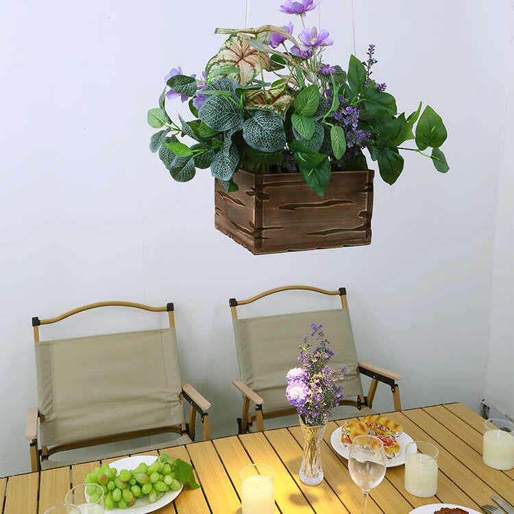 民宿吊灯创意植物装饰灯花园餐厅圆桌灯宴会厅甜品店工业风繁花灯