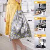 6JN加厚垃圾袋多规格塑料收口抽绳手提式 大号12L30L穿绳办