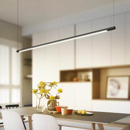 北欧极简led饭厅吊灯现代简约创意中岛吧台餐桌办公室长条形灯具 - 封面