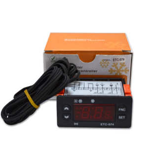温度控制器 ETC-974 制冷化霜风机校准双传感温控器冷库冰柜适用