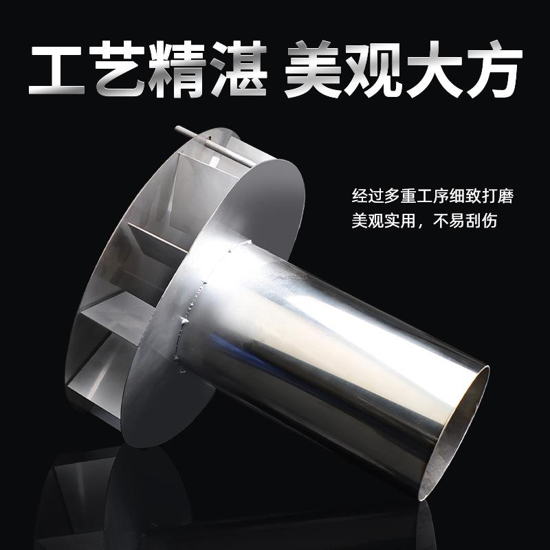 304不锈钢水斗87口型雨重力直斗排落斗漏斗下水管侧DEI排接水防漏