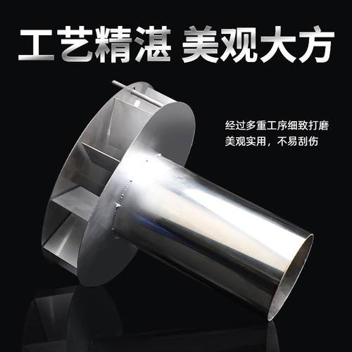 304不锈钢水斗87口型雨重力直斗排落斗漏斗下水管侧DEI排接水防漏