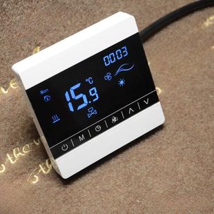 江森款中央空调温控器触摸型三速开关风机盘管控制面板水机线控器