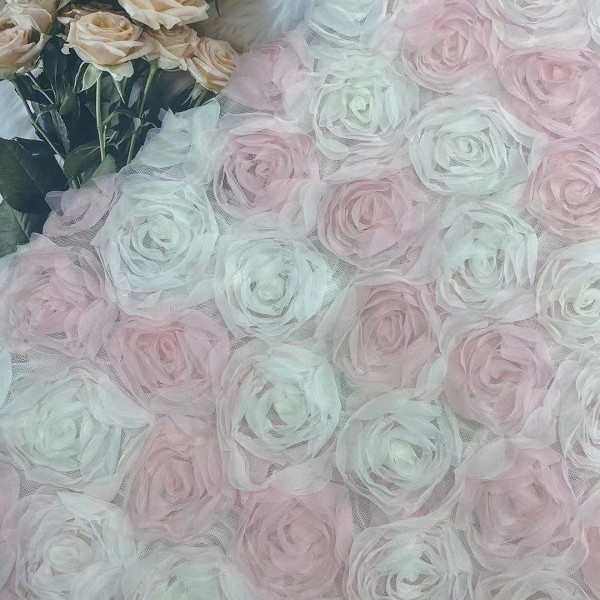 厂家直销 新款高档立体二色玫瑰钩花绣花 蕾丝花边面料 刺绣布料,居家布艺,花边,淘宝优惠券,粉丝福利购,淘宝优惠卷