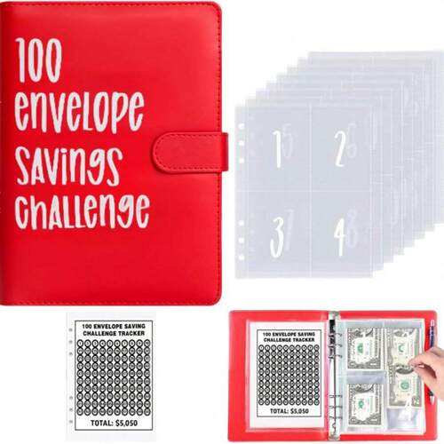 跨境Money Saving Challenge A5 Money Saver Budget Binder