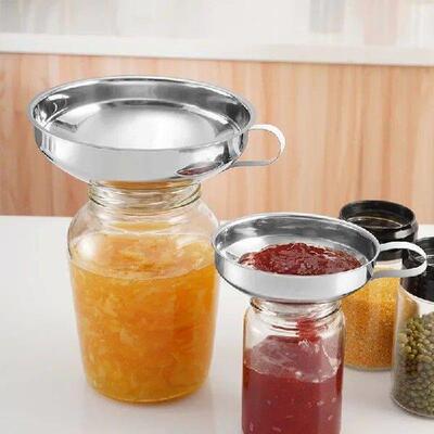 Hot Stainless Steel Wide Mouth Funnel Canning Funnel Cup