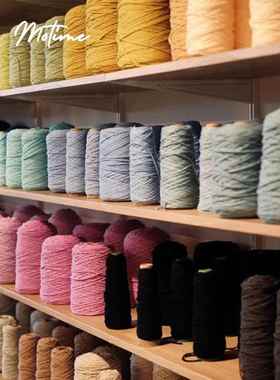 Tufting毛线蓝色系莫兰迪低饱和腈纶166色宝塔筒手工簇绒枪用