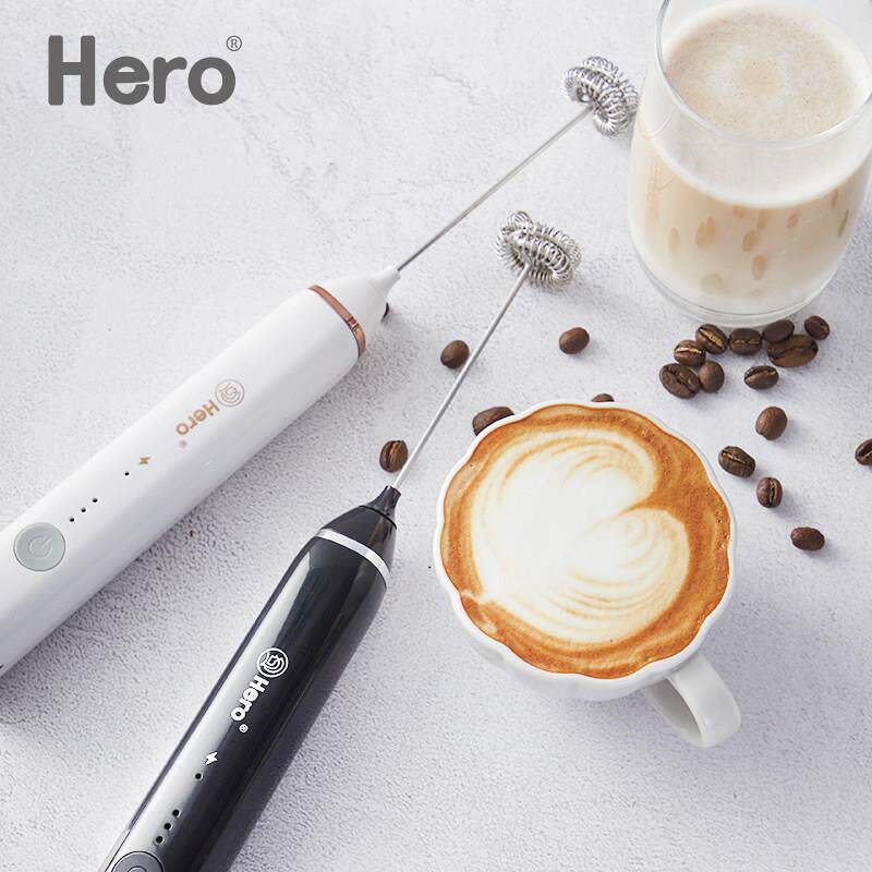Hero双子电动打奶泡器咖啡奶泡机家用牛奶打泡器手持搅拌打蛋器