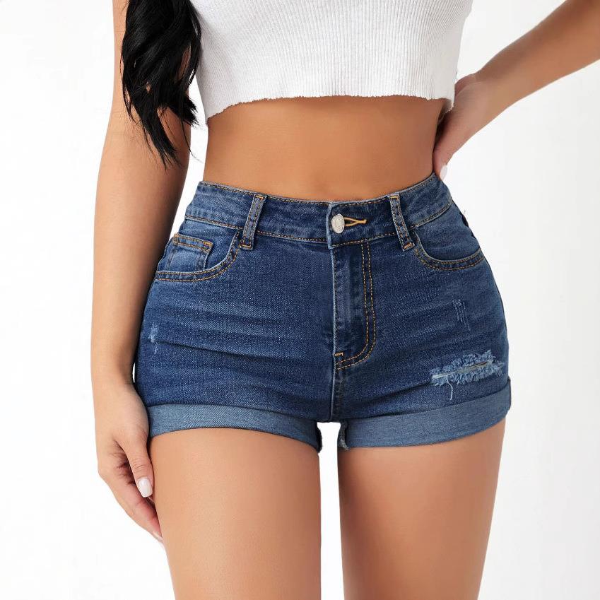 fit high women waist slim jeans for elastic Fashion ripped
