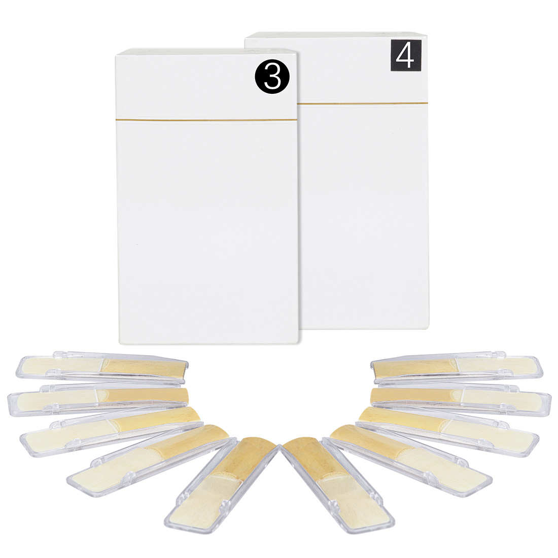 降Eb调萨克斯哨片10片装2.0/2.5/3.0/3.5/4号萨克斯簧片芦苇哨片