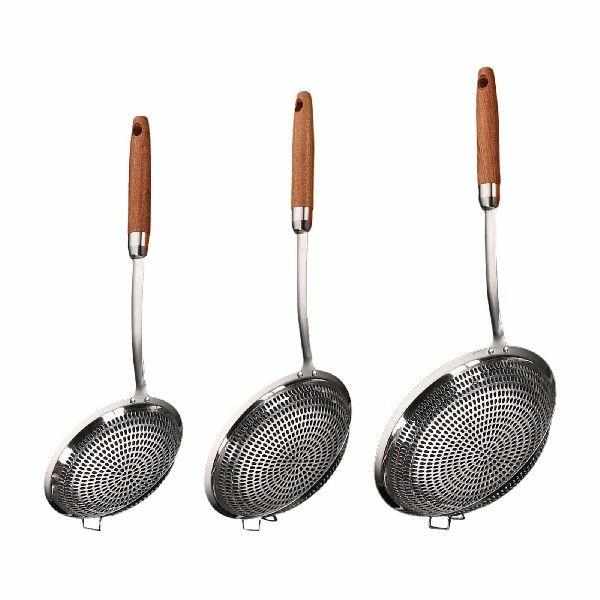 Skimmer Slotted Spoon, Kitchen Strainer Ladle ,Ergonomic