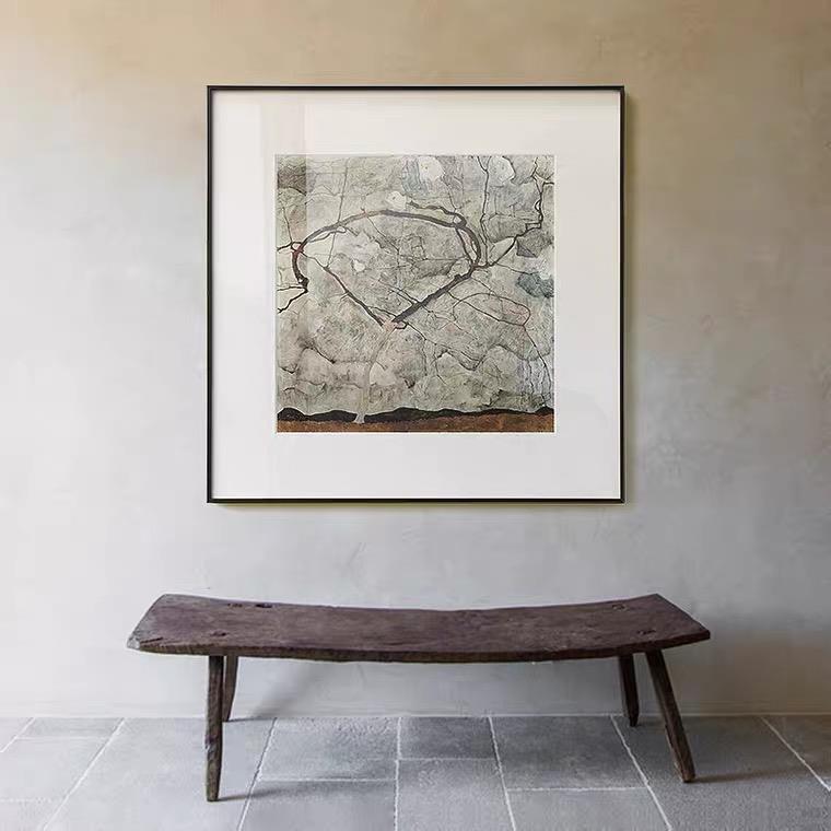 席勒 秋树 现代抽象风景艺术装饰画客厅书房玄关过道壁画餐厅墙画图片