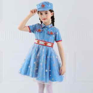 高档儿童小红军演出舞服中小学生八路军节抗战歌合唱红日表演蹈服