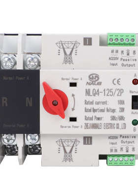 NLQ4-125/2P光伏市电切换不断电双电源自动转换开关220V100A63A80