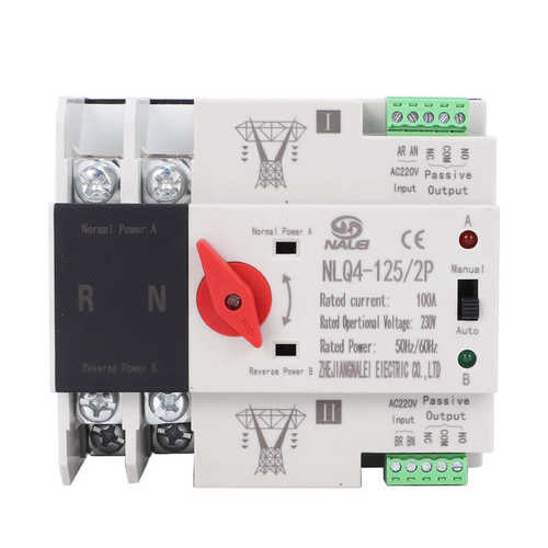 NLQ4-125/2P光伏市电切换不断电双电源自动转换开关220V100A63A80