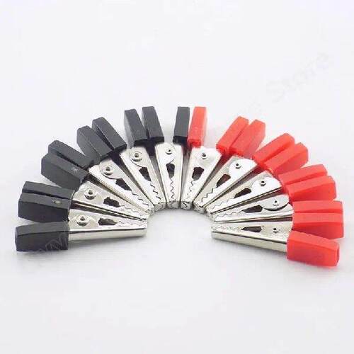 10pcs Red Black Alligator Clips Crocodile Terminal Test