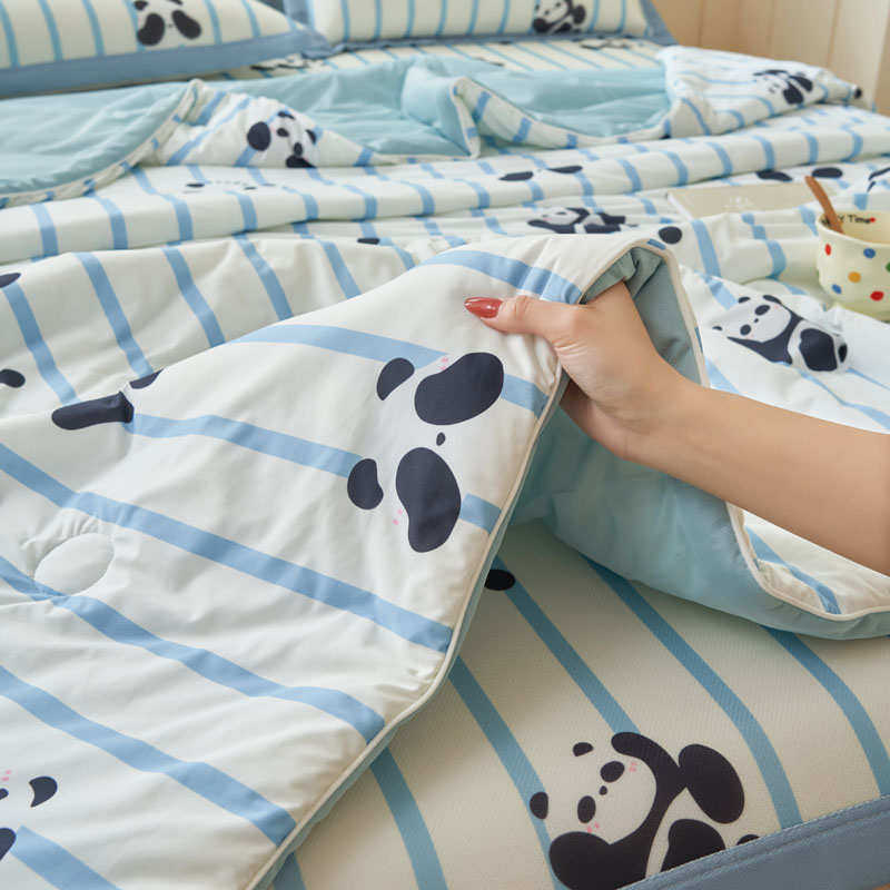 A类冰丝凉席夏被四件套夏季凉感夏凉被空调软席子三件套可机洗被