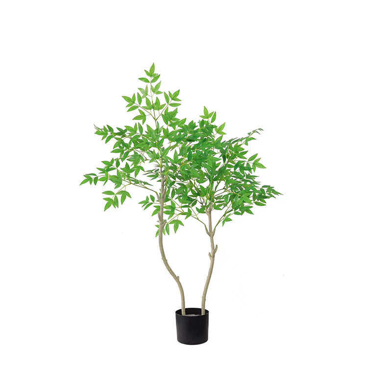 假仿真绿树橱窗盆栽假植物红落地盆景仿生客厅装饰网植南天竹摆件